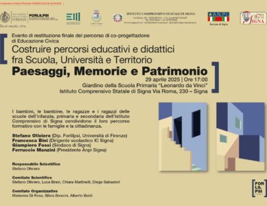 “Paesaggi, Memorie e Patrimonio”: costruire percorsi educativi e didattici fra Scuola, Università e Territorio