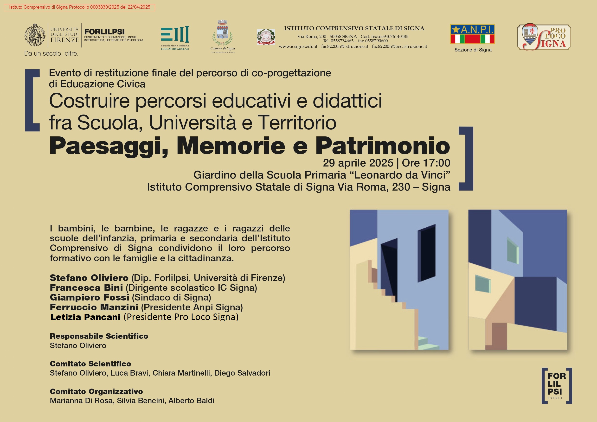 “Paesaggi, Memorie e Patrimonio”: costruire percorsi educativi e didattici fra Scuola, Università e Territorio