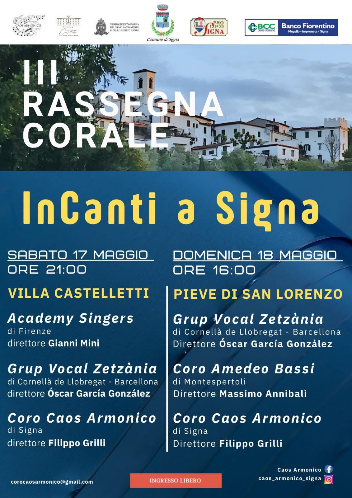 III RASSEGNA CORALE: “InCanti a Signa”