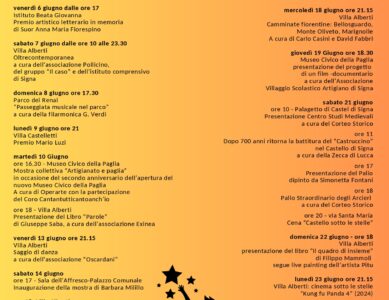 “SOGNO D’ESTATE”: Calendario eventi 2025