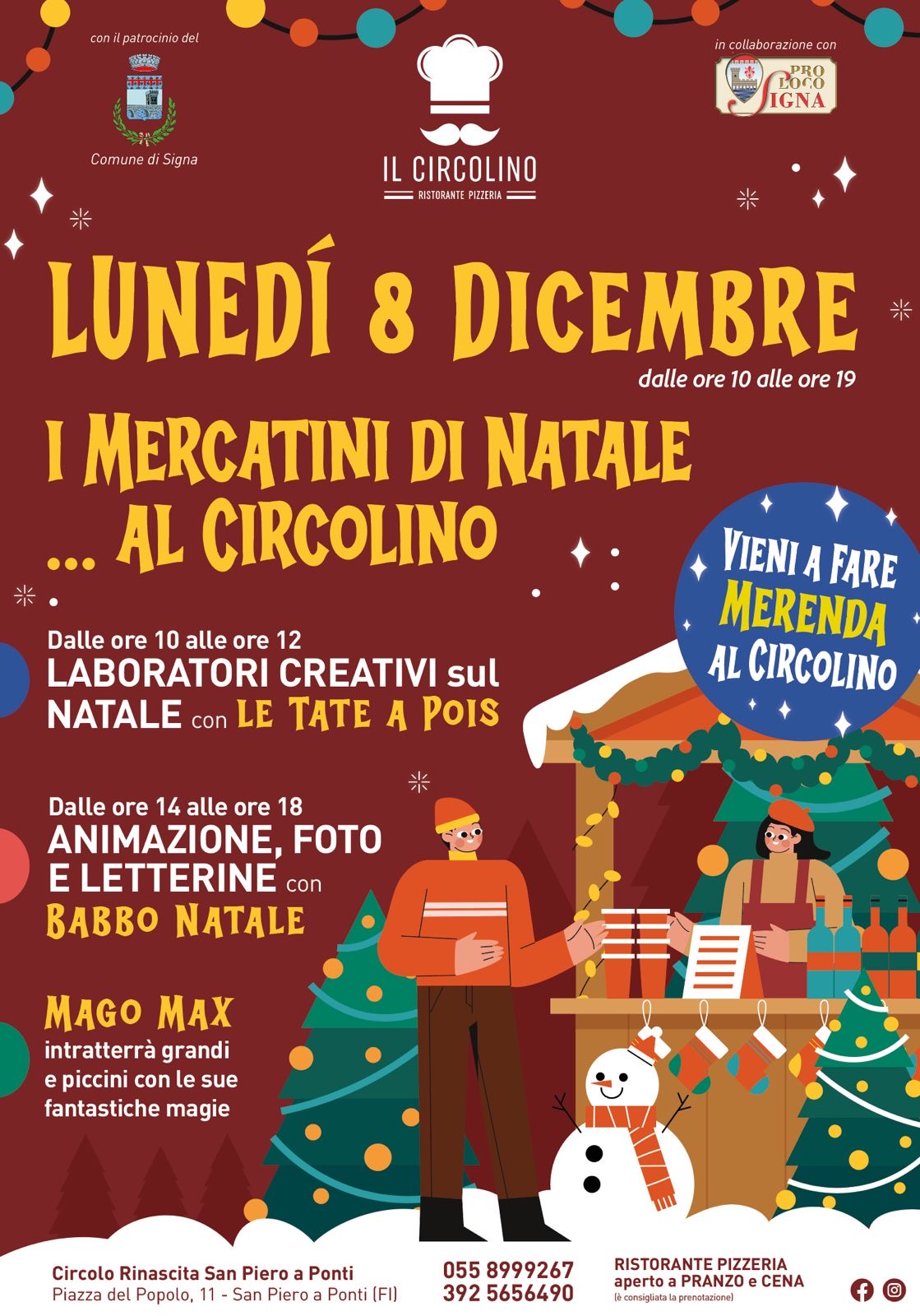 🎄 Lunedi  8 Dicembre: La Magia del Natale Arriva a San Piero a Ponti!
