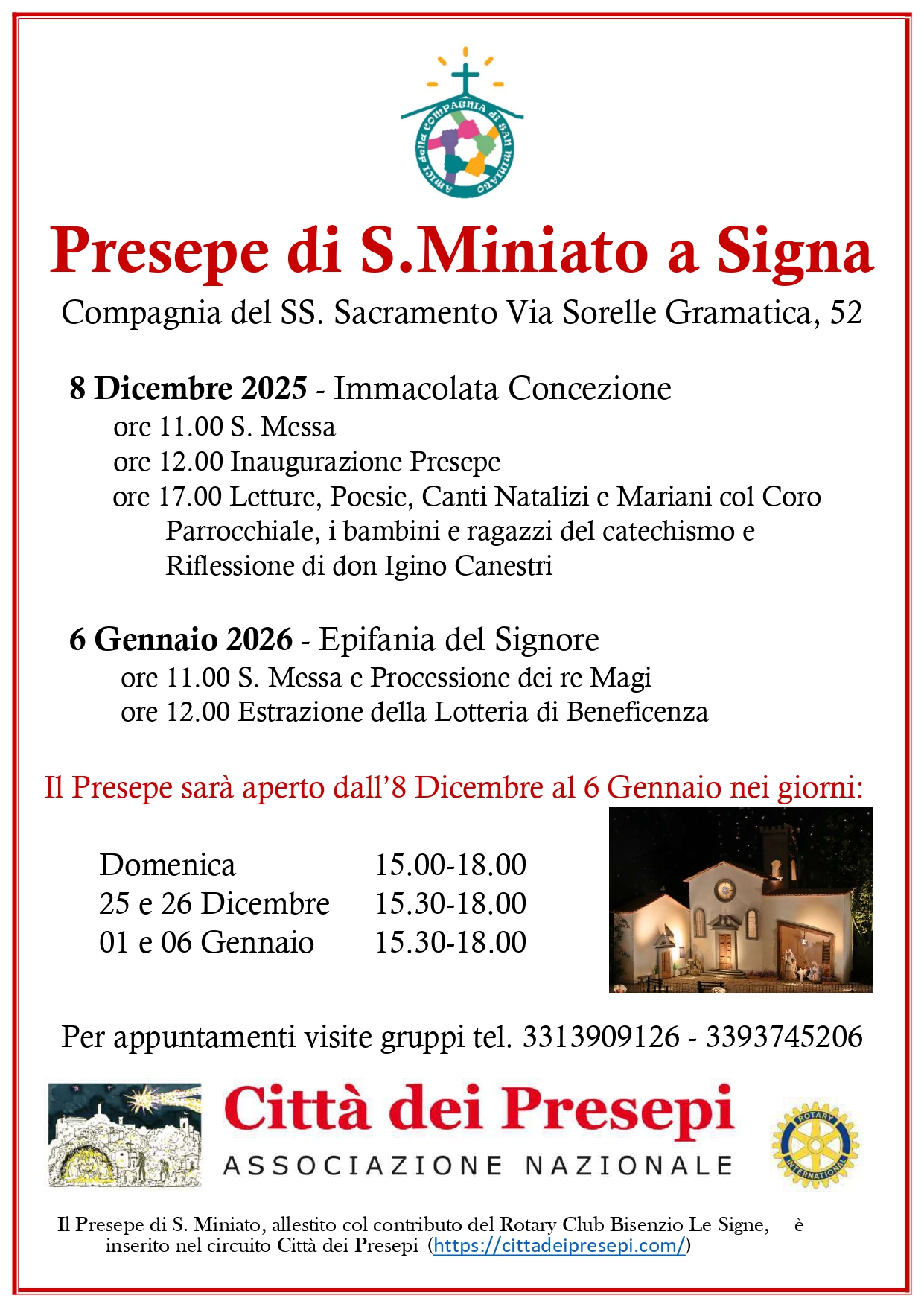 Inaugurazione del Presepe di San Miniato a Signa