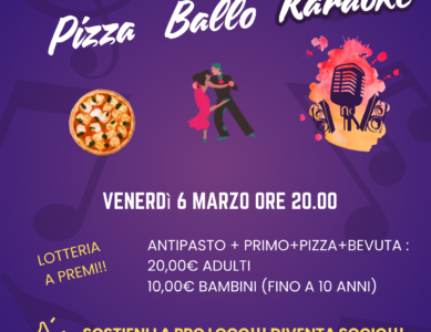 PIZZA, BALLO E KARAOKE!
