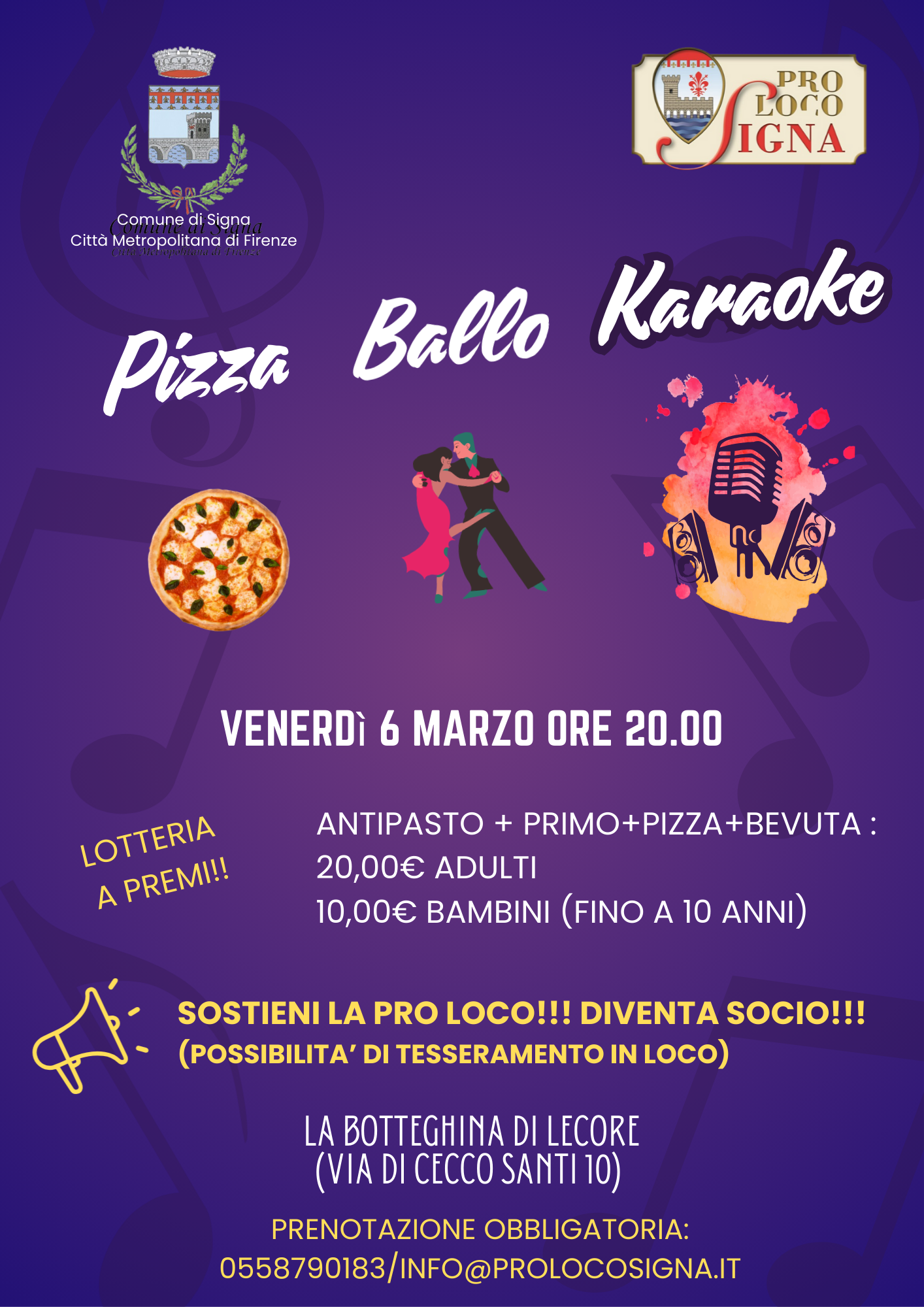 PIZZA, BALLO E KARAOKE!