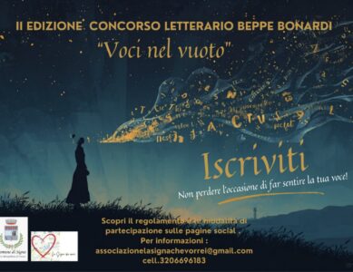 II EDIZIONE CONCORSO LETTERARIO BEPPE BONARDI “Voci nel vuoto”