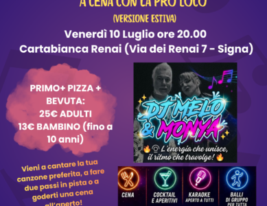 10 LUGLIO 2026 – ORE 20.00 – CENA SOCI AL RISTORANTE CARTABIANCA AL PARCO DEII RENAI